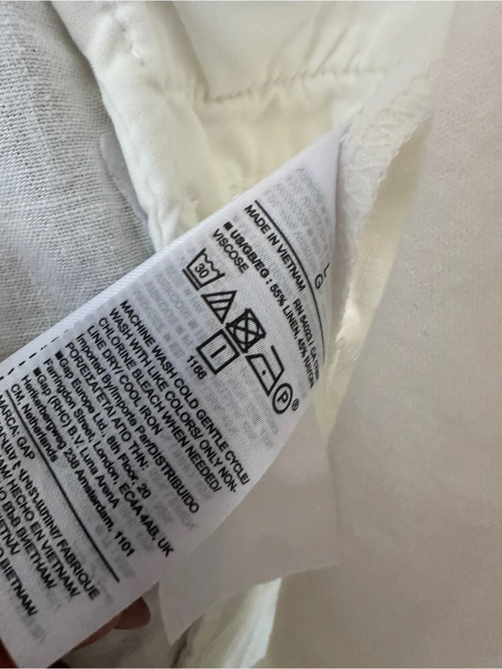 GAP White Linen Blend Shorts – Women’s Large